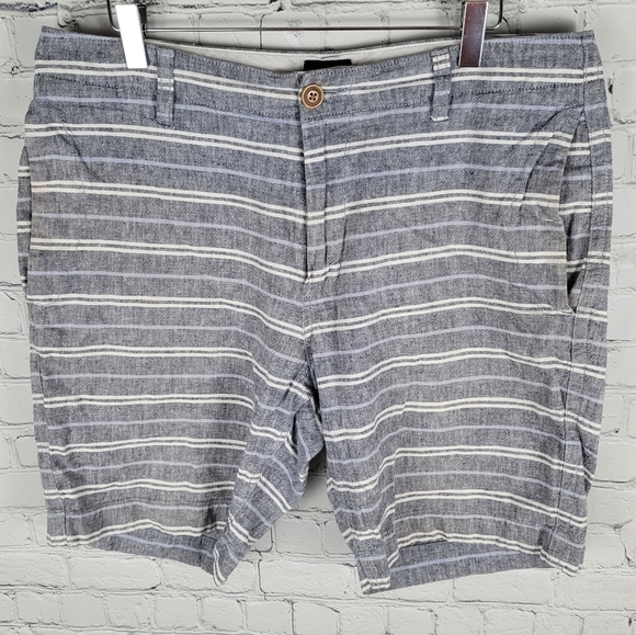 J. CREW FACTORY | linen cotton blend striped shorts - Picture 1 of 5